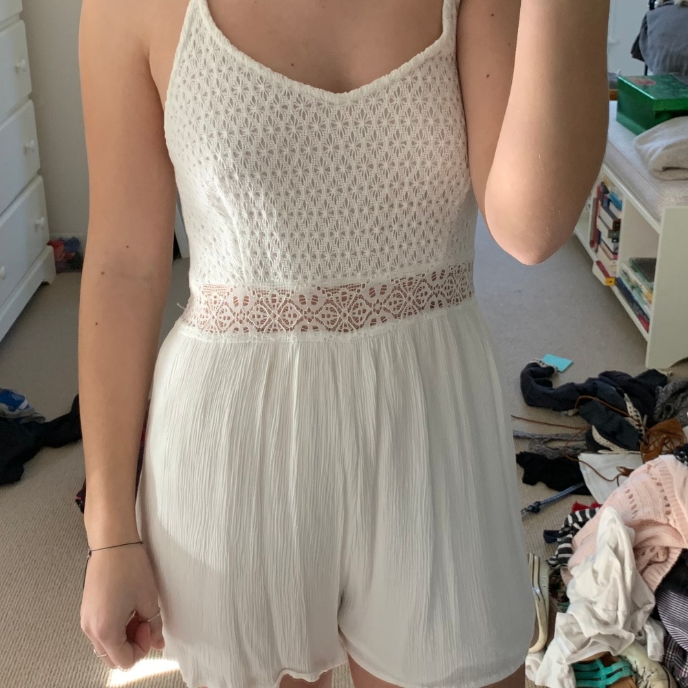 white lace romper